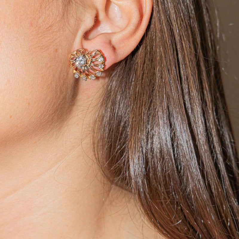 Boucles d'oreilles Or rose Diamant - Castafiore