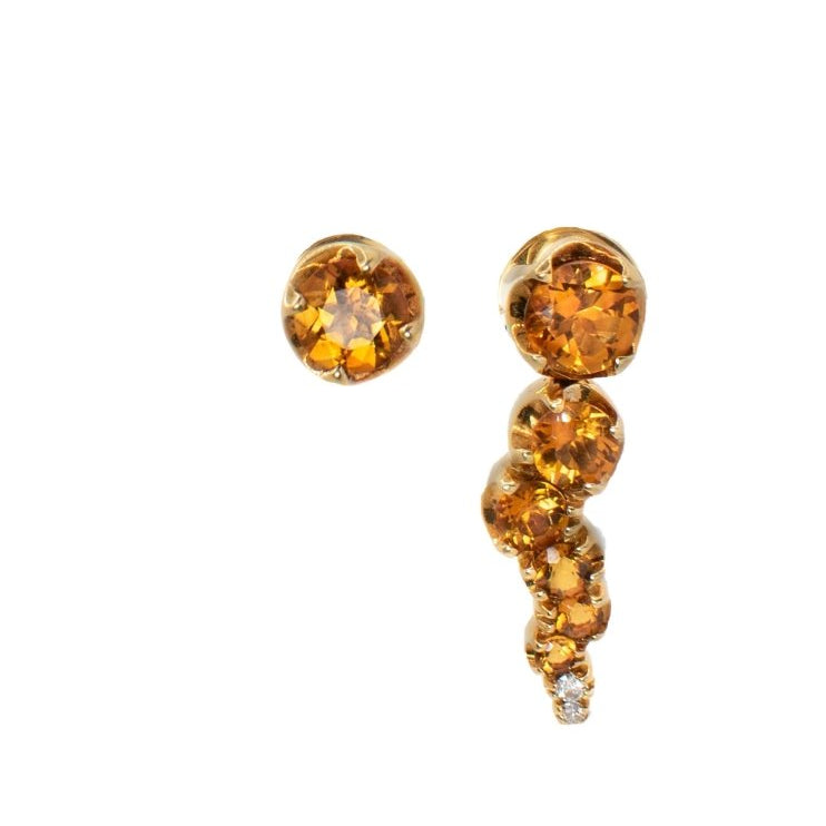 Boucles d'oreilles PASQUALE BRUNI en or jaune, topazes et diamants - Castafiore