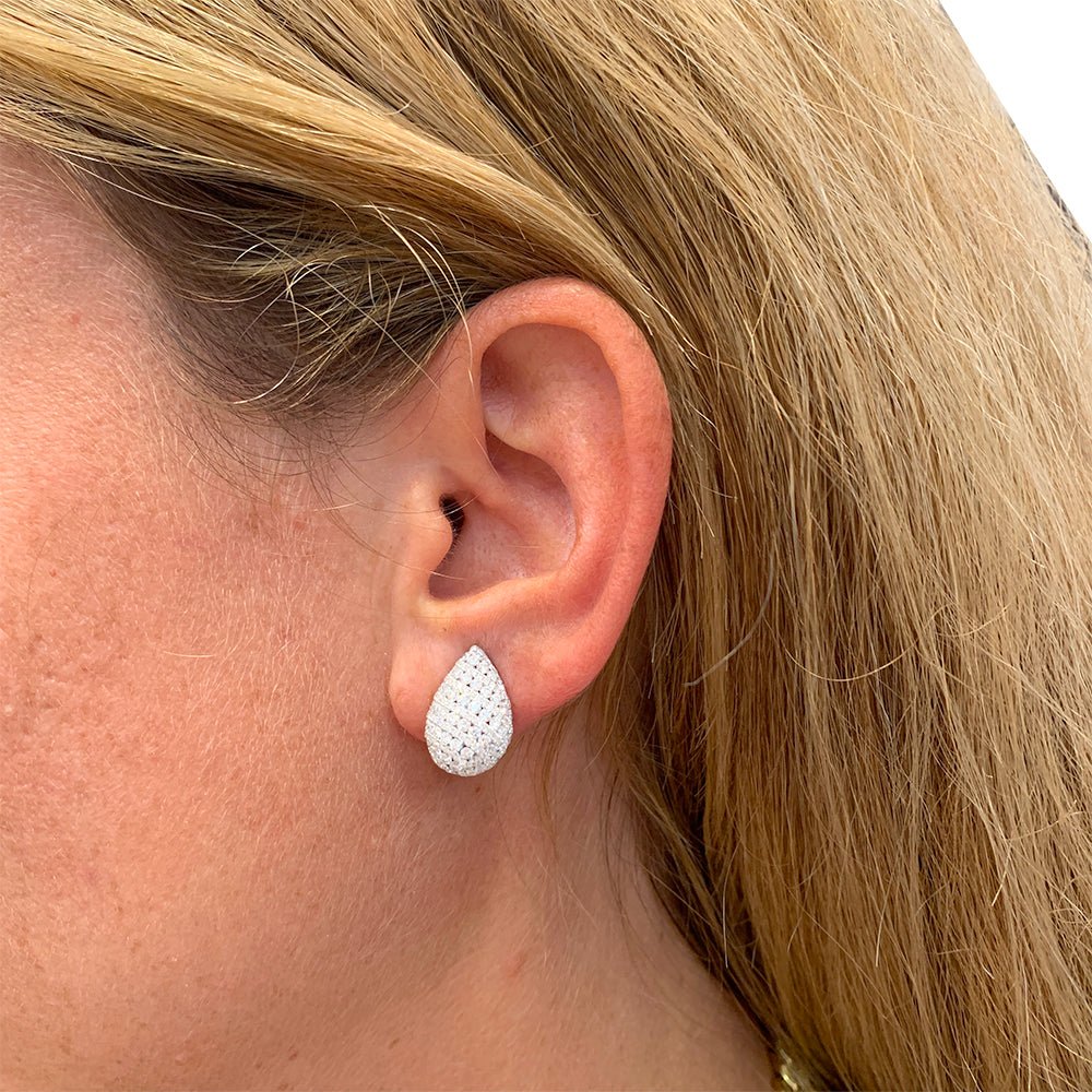 Boucles d'oreilles pavage diamants - Castafiore
