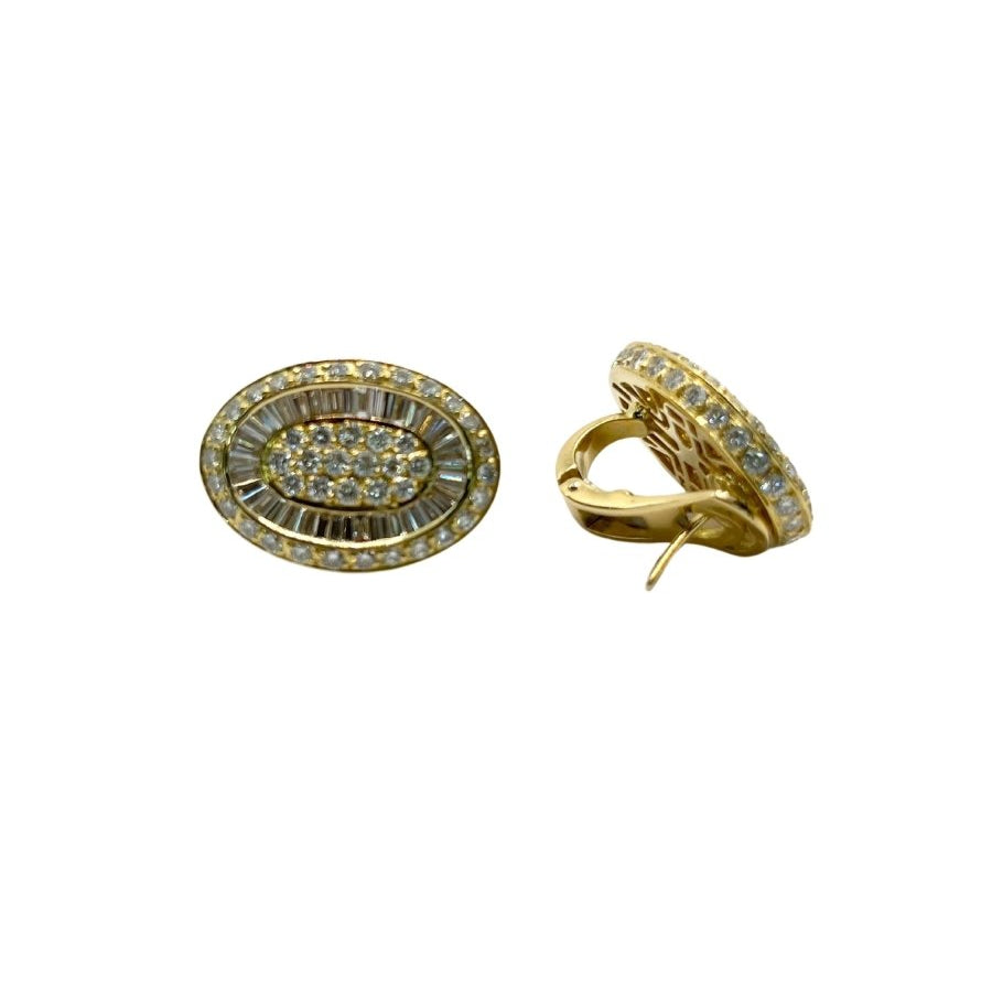 Boucles d'oreilles PEDERZANI en or jaune et diamants - Castafiore