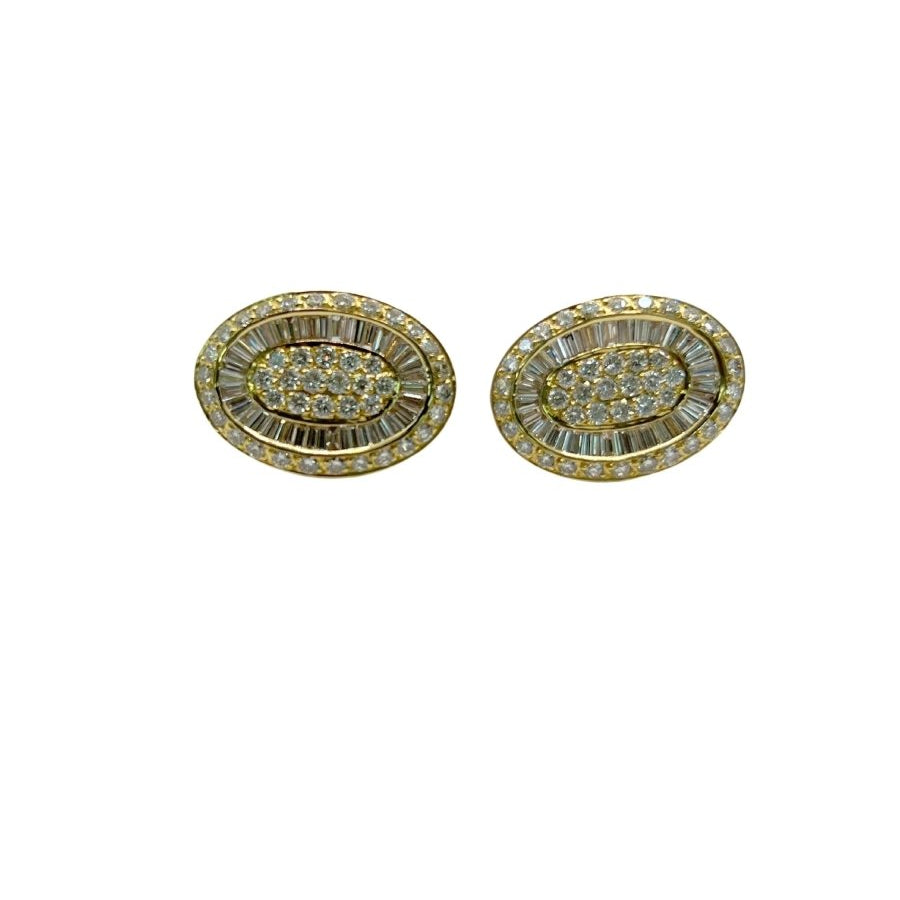 Boucles d'oreilles PEDERZANI en or jaune et diamants - Castafiore
