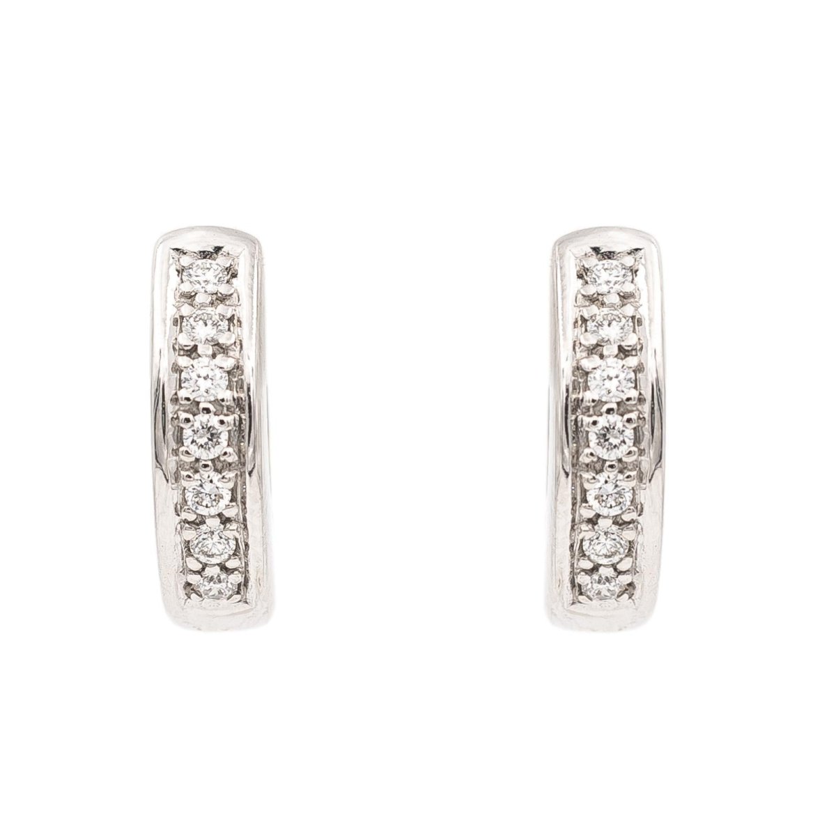 Boucles d'oreilles Pendantes en or blanc et diamants - Castafiore