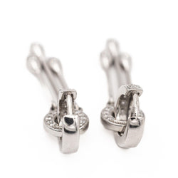 Boucles d'oreilles Pendantes en or blanc et diamants - Castafiore