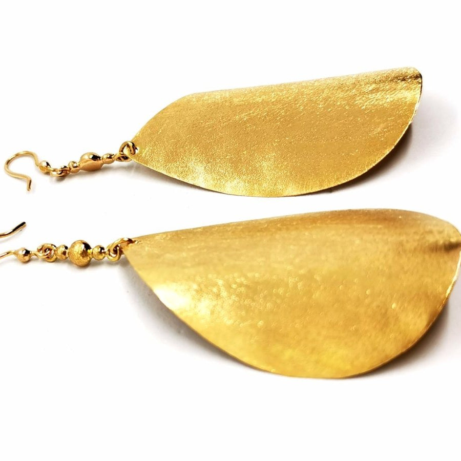 Boucles d'oreilles Pendantes goutte en or jaune - Castafiore