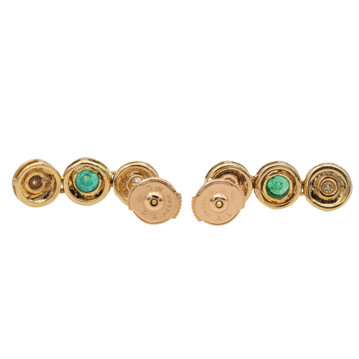 Boucles d'oreilles Pendantes Or jaune Emeraude - Castafiore