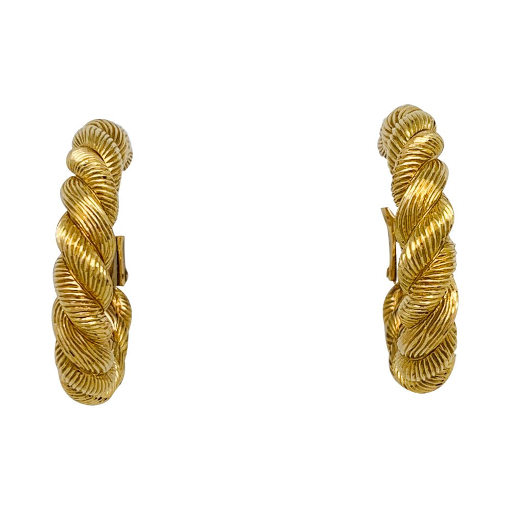 Boucles d'oreilles Poiray "Dune" en or jaune - Castafiore