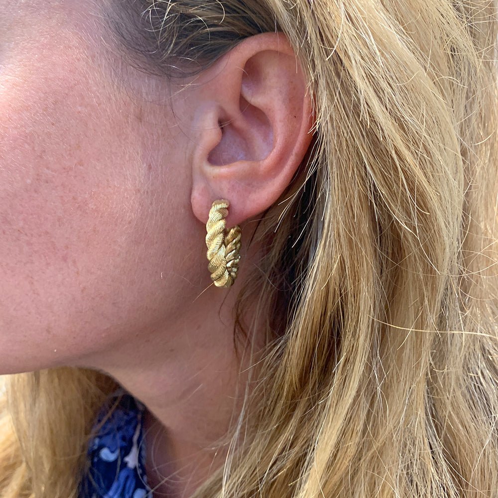 Boucles d'oreilles Poiray "Dune" en or jaune - Castafiore