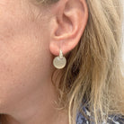 Boucles d'oreilles Pomellato, "Luna", or naturel, diamants et pierre de lune - Castafiore