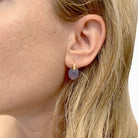 Boucles d'oreilles Pomellato, "Luna", or rose et calcédoine - Castafiore