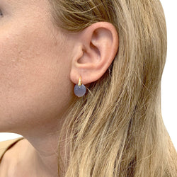 Boucles d'oreilles Pomellato, "Luna", or rose et calcédoine - Castafiore