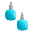 Boucles d'oreilles Pomellato modèle Capri en or gris et turquoise - Castafiore