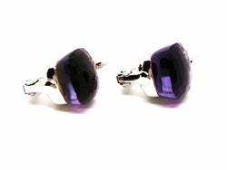 Boucles d'oreilles POMELLATO "Nudo Classic" en or blanc et améthyste - Castafiore