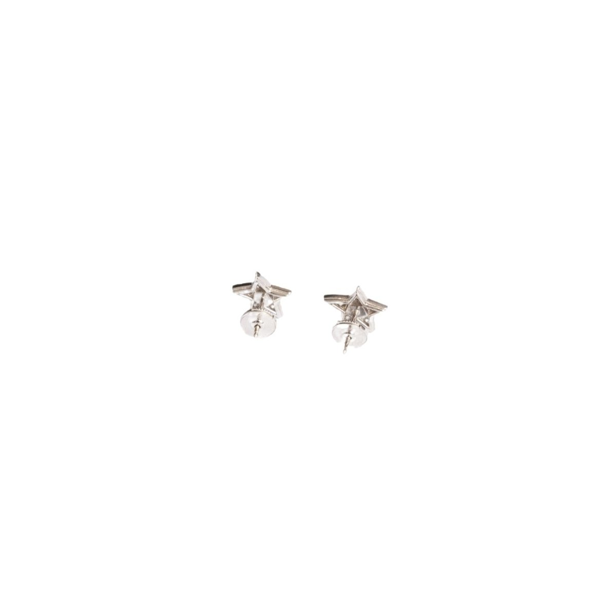 Boucles d'oreilles Puces CHANEL "Comète" en or blanc et diamants - Castafiore