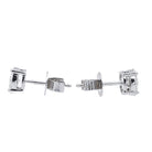 Boucles d'oreilles Puces en or blanc et diamant - Castafiore