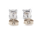 Boucles d'oreilles Puces en or blanc et diamant - Castafiore