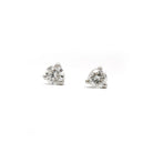 Boucles d'oreilles Puces en or blanc et diamants - Castafiore