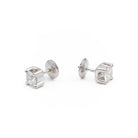 Boucles d'oreilles Puces en or blanc et diamants - Castafiore