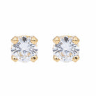 Boucles d'oreilles Puces en or jaune et diamant - Castafiore