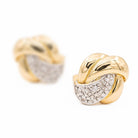 Boucles d'oreilles Puces en or jaune et diamants - Castafiore