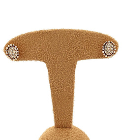 Boucles d'oreilles Puces en or jaune et diamants - Castafiore