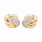 Boucles d'oreilles Puces en or jaune et diamants - Castafiore