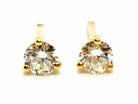 Boucles d'oreilles Puces en or jaune et diamants - Castafiore