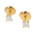 Boucles d'oreilles Puces en or jaune et diamants - Castafiore