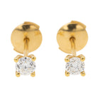 Boucles d'oreilles Puces en or jaune et diamants - Castafiore