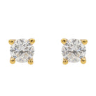 Boucles d'oreilles Puces en or jaune et diamants - Castafiore