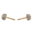 Boucles d'oreilles Puces en or jaune, or blanc et diamant - Castafiore