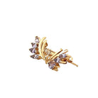 Boucles d'oreilles Puces en or jaune, tanzanites et diamants - Castafiore