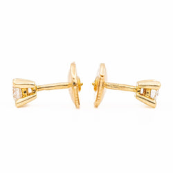 Boucles d'oreilles Puces or jaune diamant - Castafiore