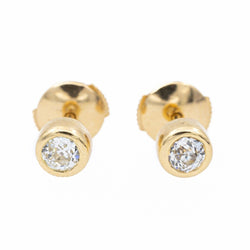 Boucles d'oreilles Puces Or jaune Diamant - Castafiore