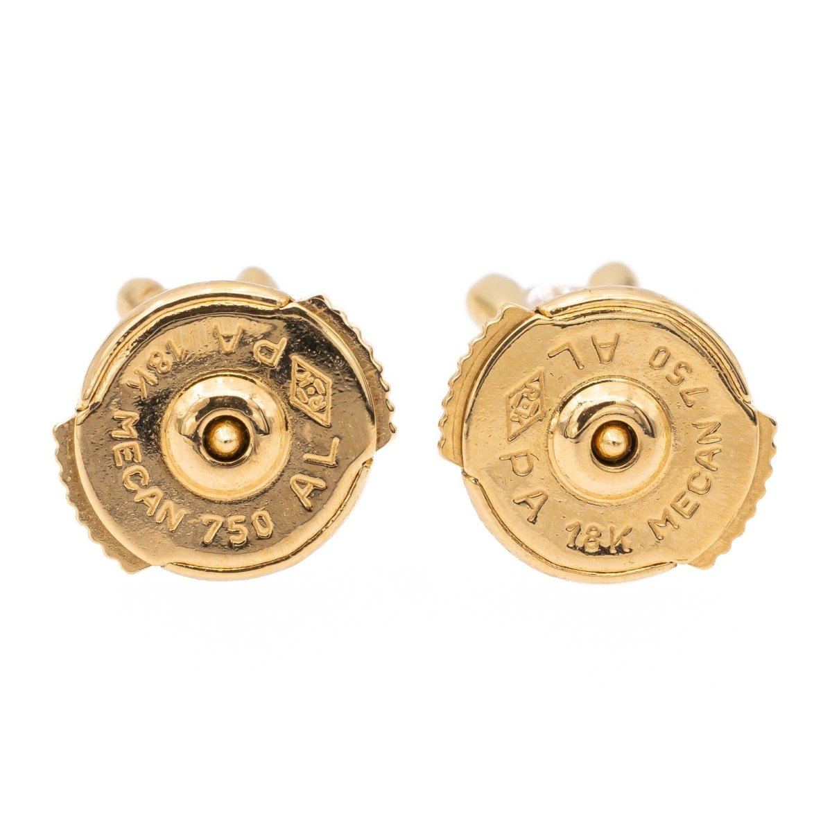 Boucles d'oreilles Puces or jaune diamant - Castafiore