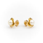 Boucles d'oreilles Puces Or jaune Perle - Castafiore