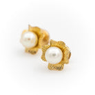 Boucles d'oreilles Puces Or jaune Perle - Castafiore