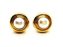 Boucles d'oreilles Puces Or jaune Perle - Castafiore