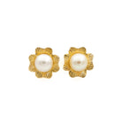 Boucles d'oreilles Puces Or jaune Perle - Castafiore