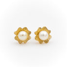 Boucles d'oreilles Puces Or jaune Perle - Castafiore