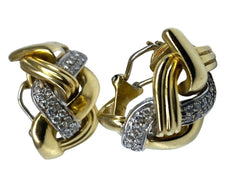 Boucles d’oreilles REPOSSI en or jaune et diamants - Castafiore