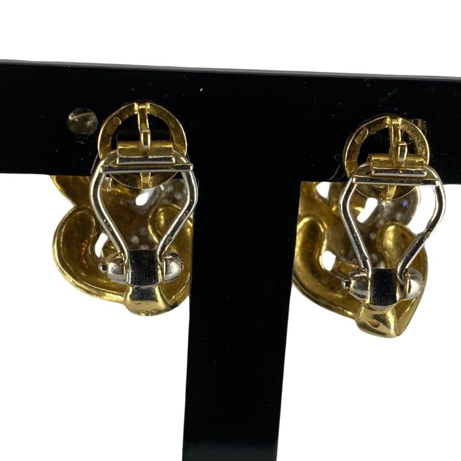 Boucles d’oreilles REPOSSI en or jaune et diamants - Castafiore