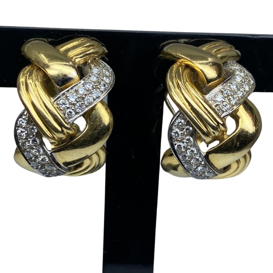 Boucles d’oreilles REPOSSI en or jaune et diamants - Castafiore