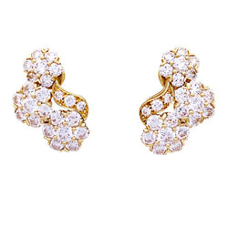 Boucles d'oreilles VAN CLEEF & ARPELS "Snowflake" or jaune, diamants - Castafiore