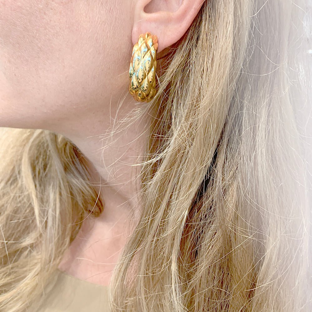 Boucles d'oreilles VCA créoles vintage - Castafiore