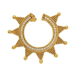 Boucles d'oreilles Zolotas, "Helios" en or jaune et diamants - Castafiore