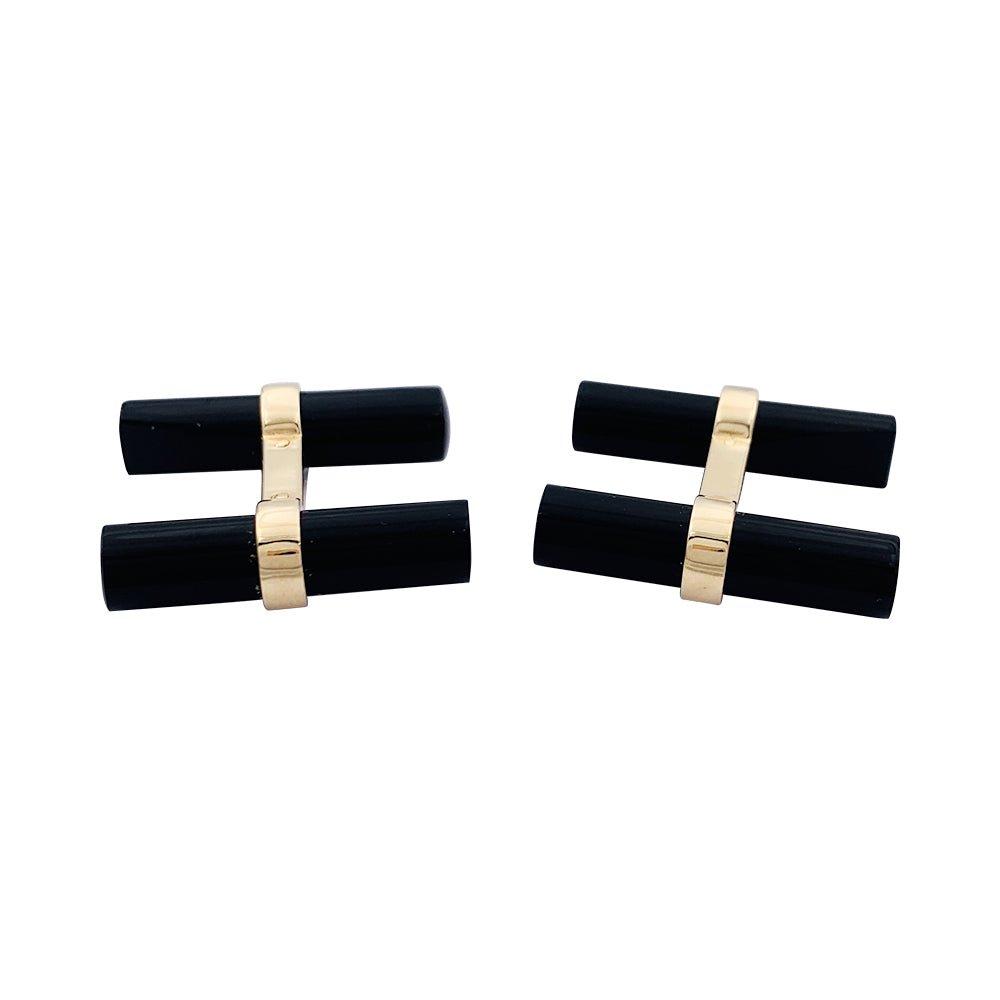 Boutons de manchette Cartier or jaune, bâtonnets interchangeables. - Castafiore