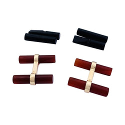 Boutons de manchette Cartier or jaune, bâtonnets interchangeables. - Castafiore