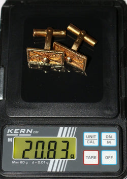 Boutons de Manchette en or jaune filigrané - Castafiore