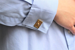 Boutons de Manchette en or jaune filigrané - Castafiore