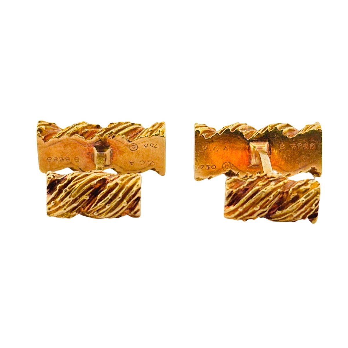 Boutons de manchette VAN CLEEF & ARPELS en or jaune - Castafiore